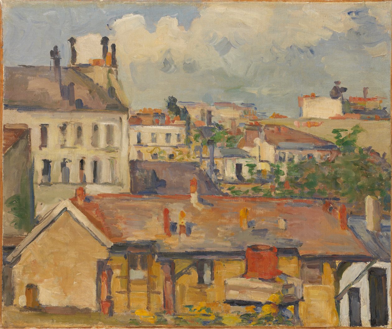 Gruppe von Häusern Les Toits, 1876-1877 von Paul Cézanne