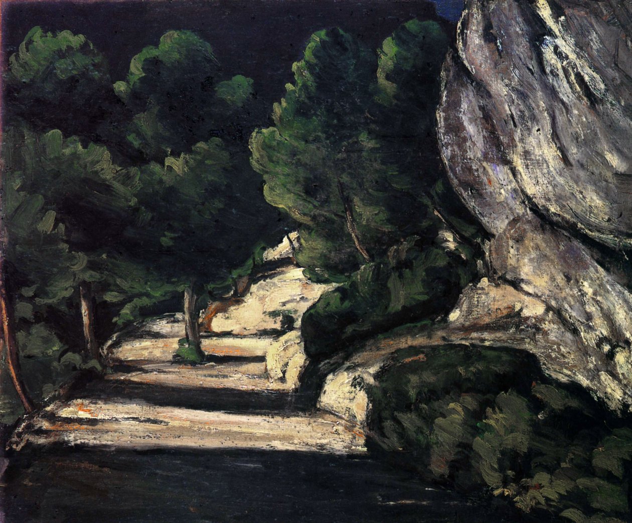 Die Waldstraße von Paul Cézanne