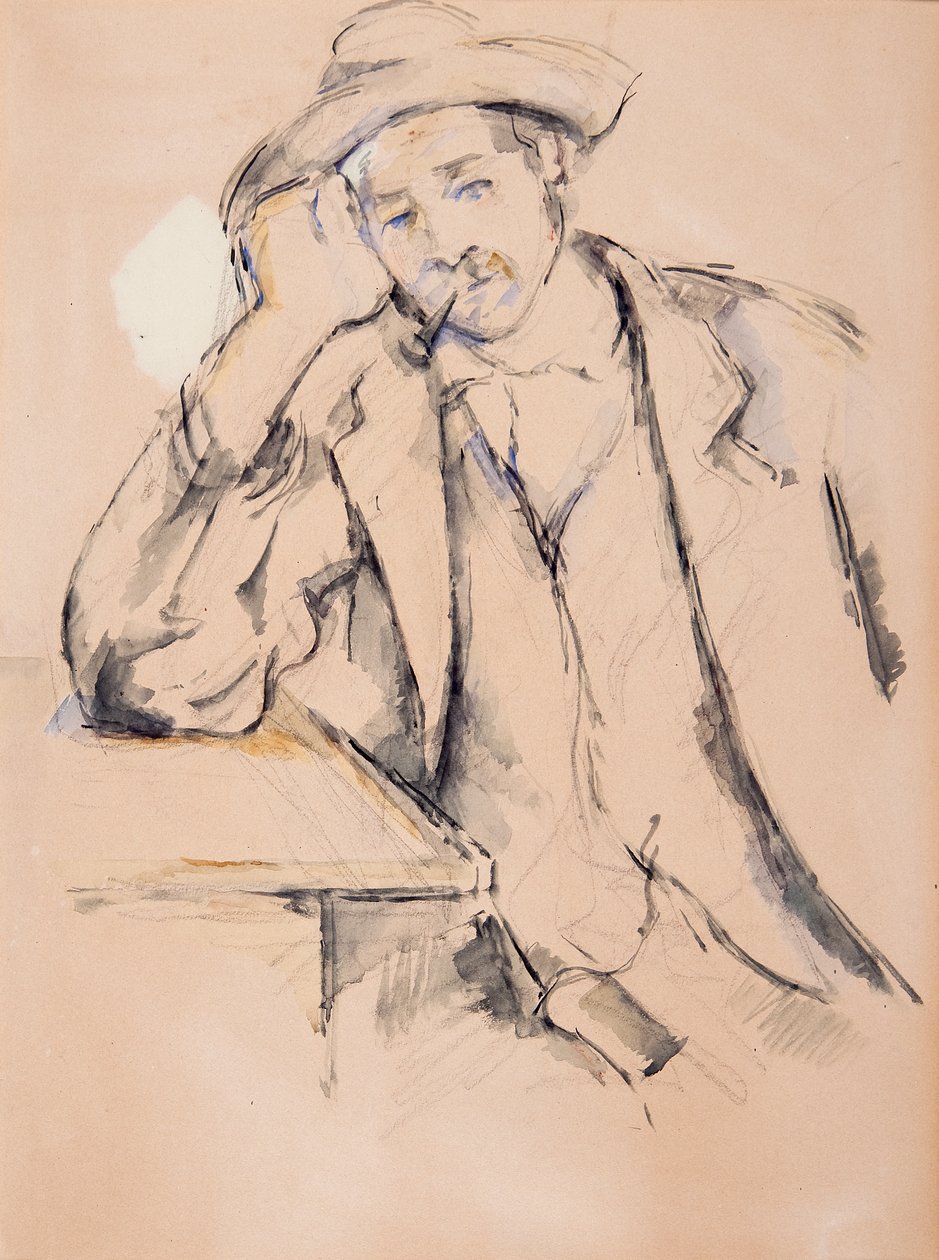 Lehnender Raucher von Paul Cézanne