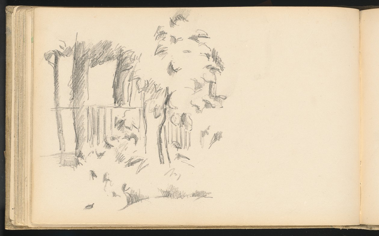 Am Teich von Jas de Bouffan von Paul Cézanne