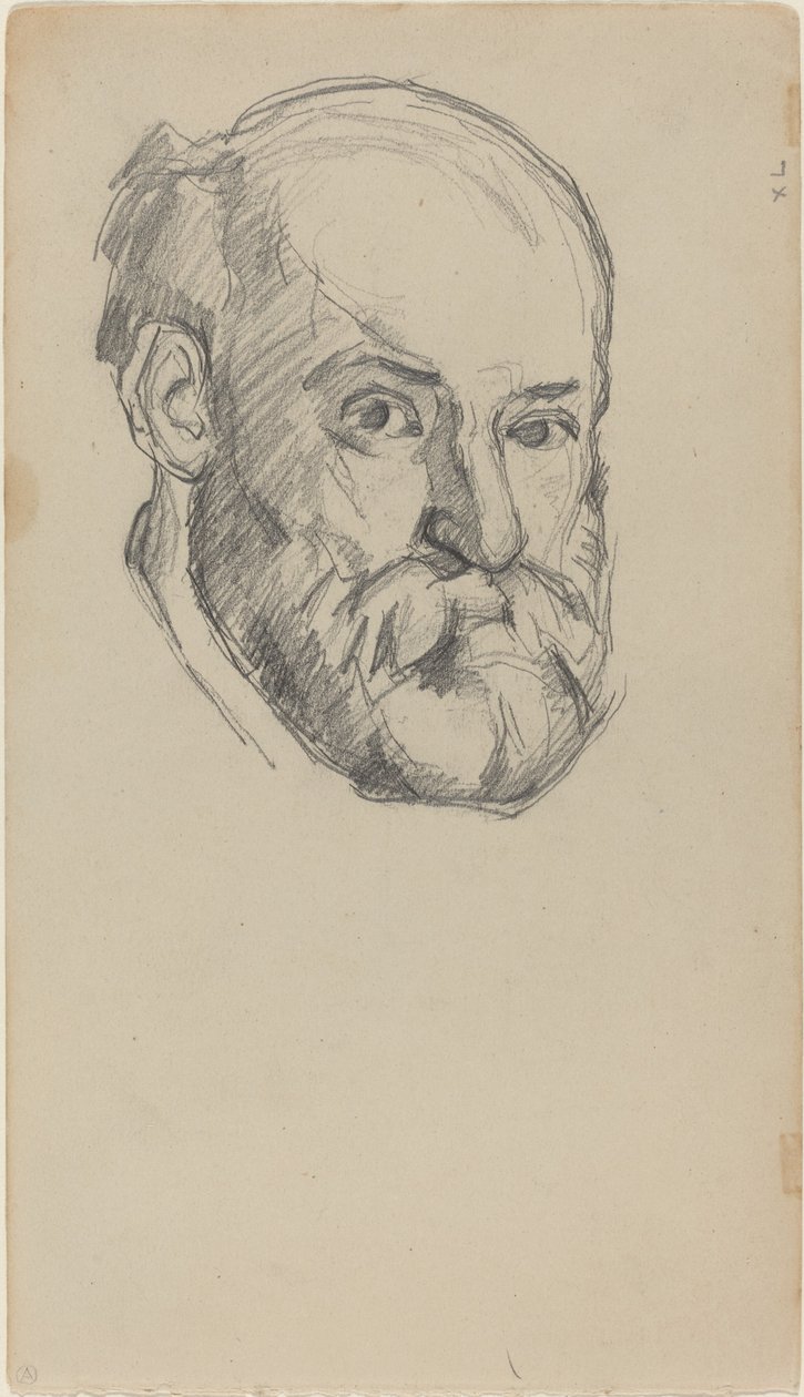 Selbstporträt [recto], ca. 1880-1882 von Paul Cézanne