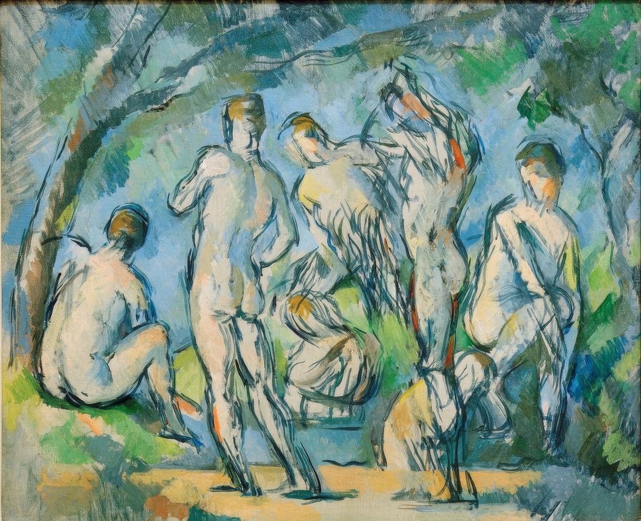 Sieben Badende von Paul Cézanne