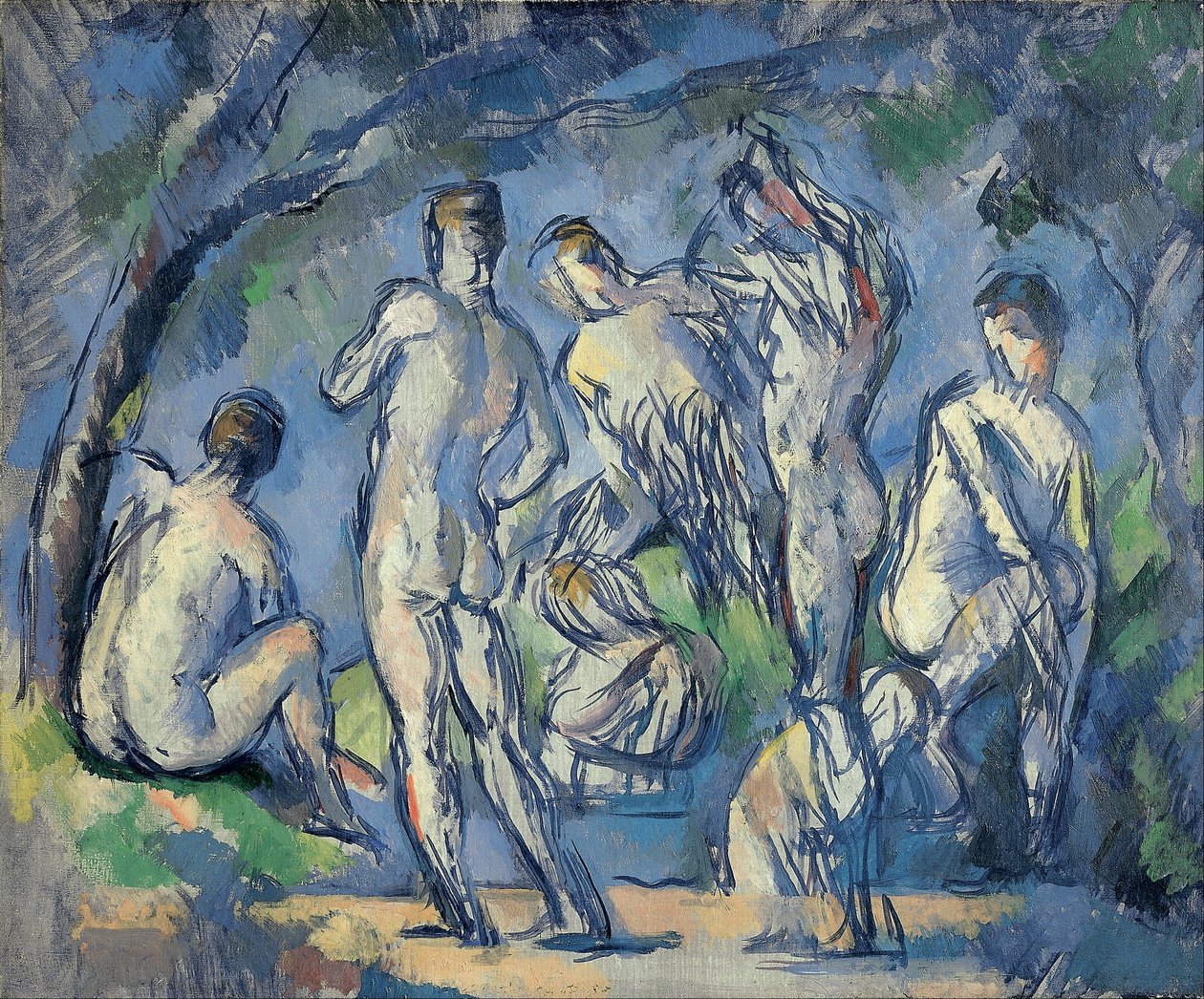 Sieben Badende von Paul Cézanne
