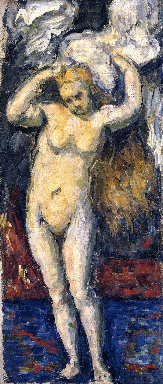 Stehende Badende, die ihr Haar trocknet, ca. 1869 von Paul Cézanne