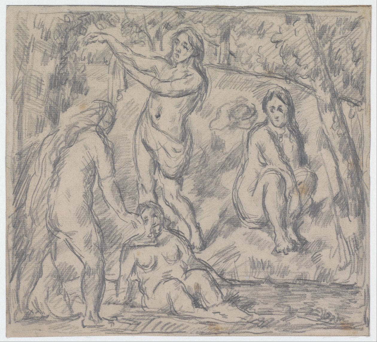 Studie von vier badenden Frauen von Paul Cézanne