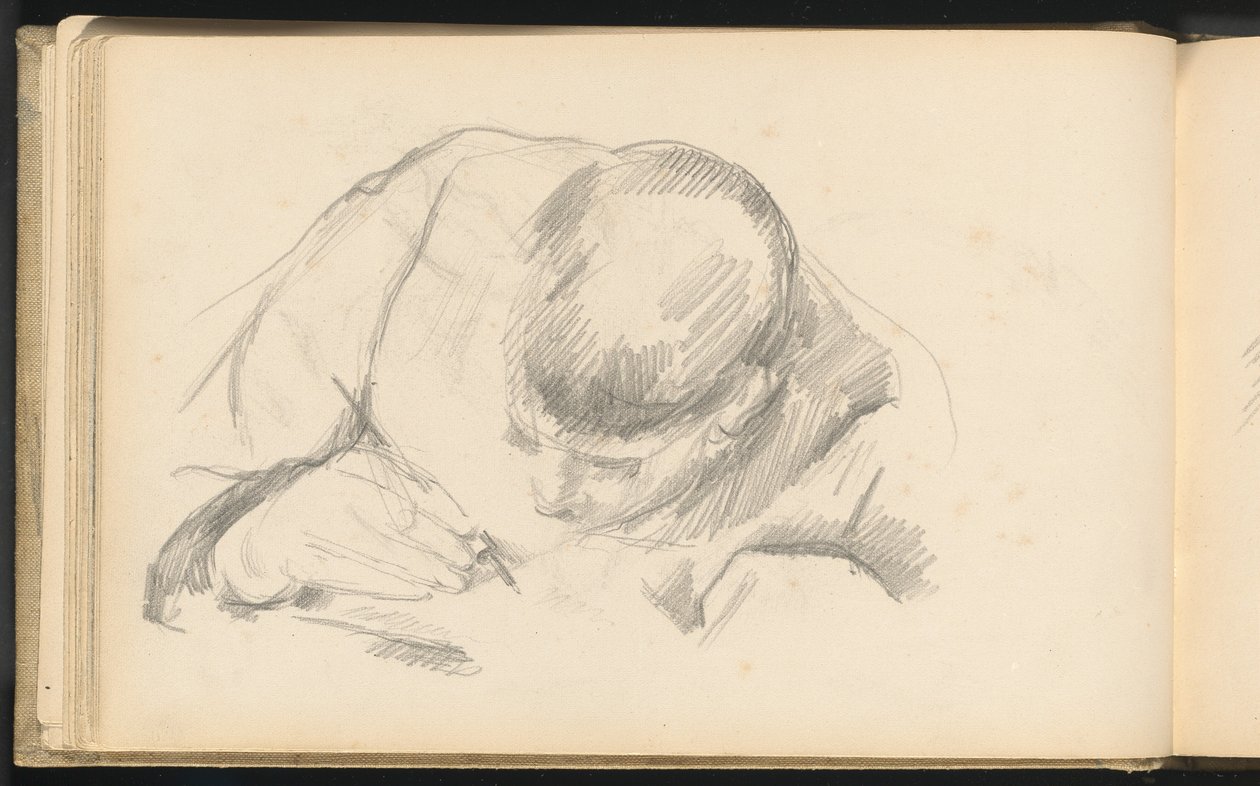 Der Sohn des Künstlers beim Schreiben von Paul Cézanne