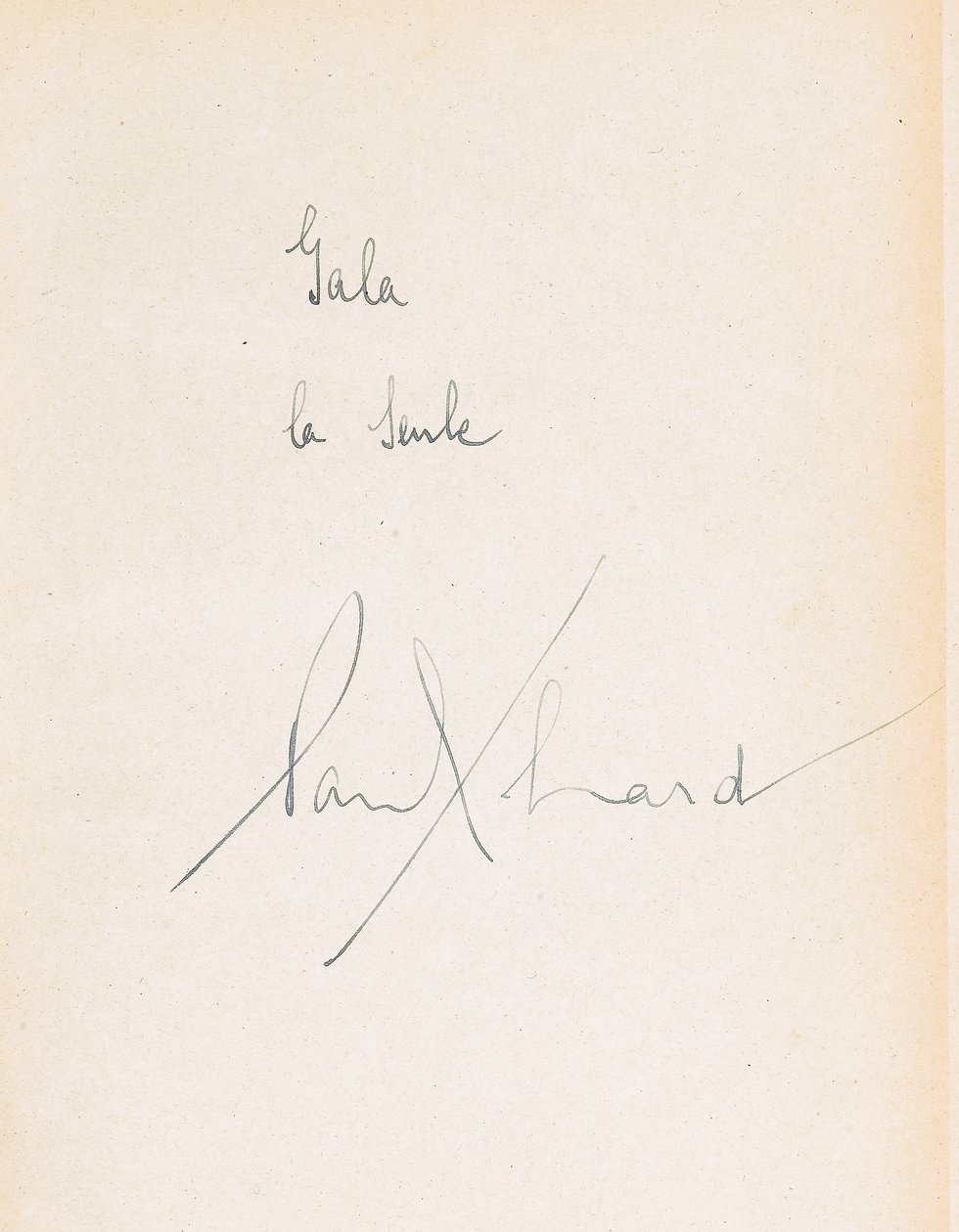 Handschriftliche Widmung in L