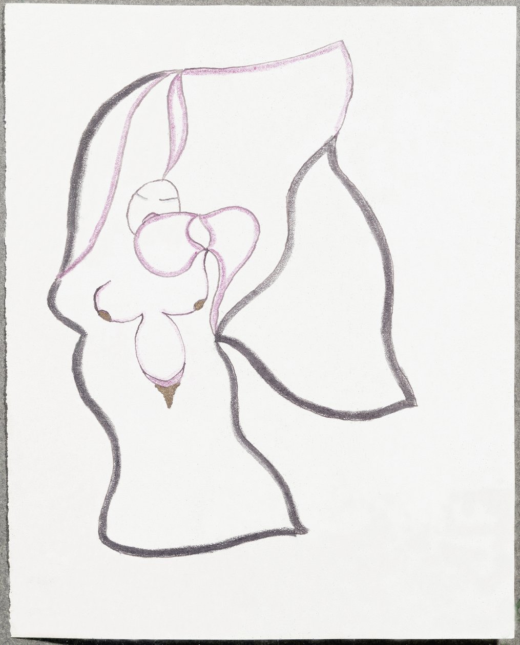 Frau-Blume (Zeichnung) von Paul Eluard