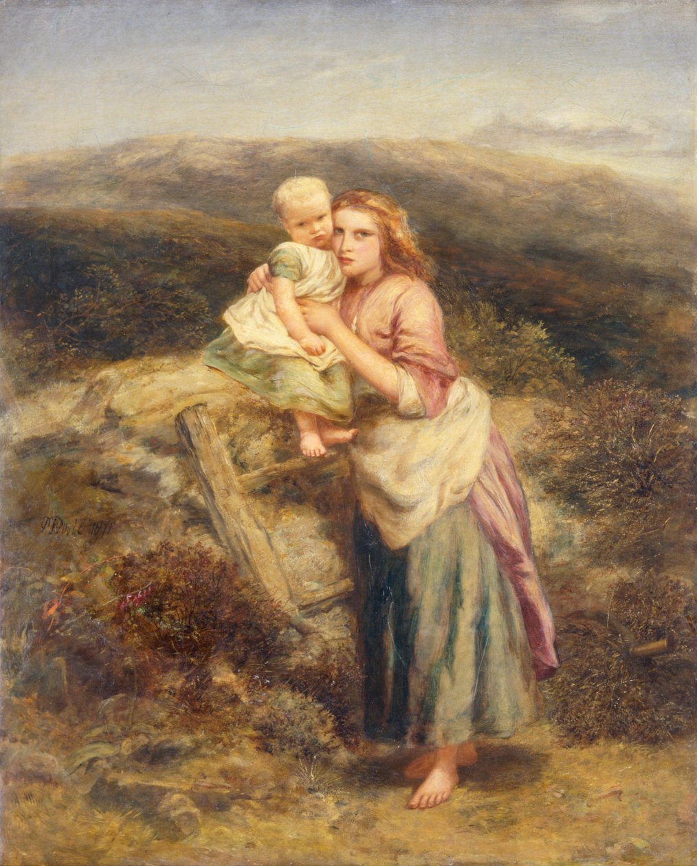 Bauern auf einem Moor, 1871 von Paul Falconer