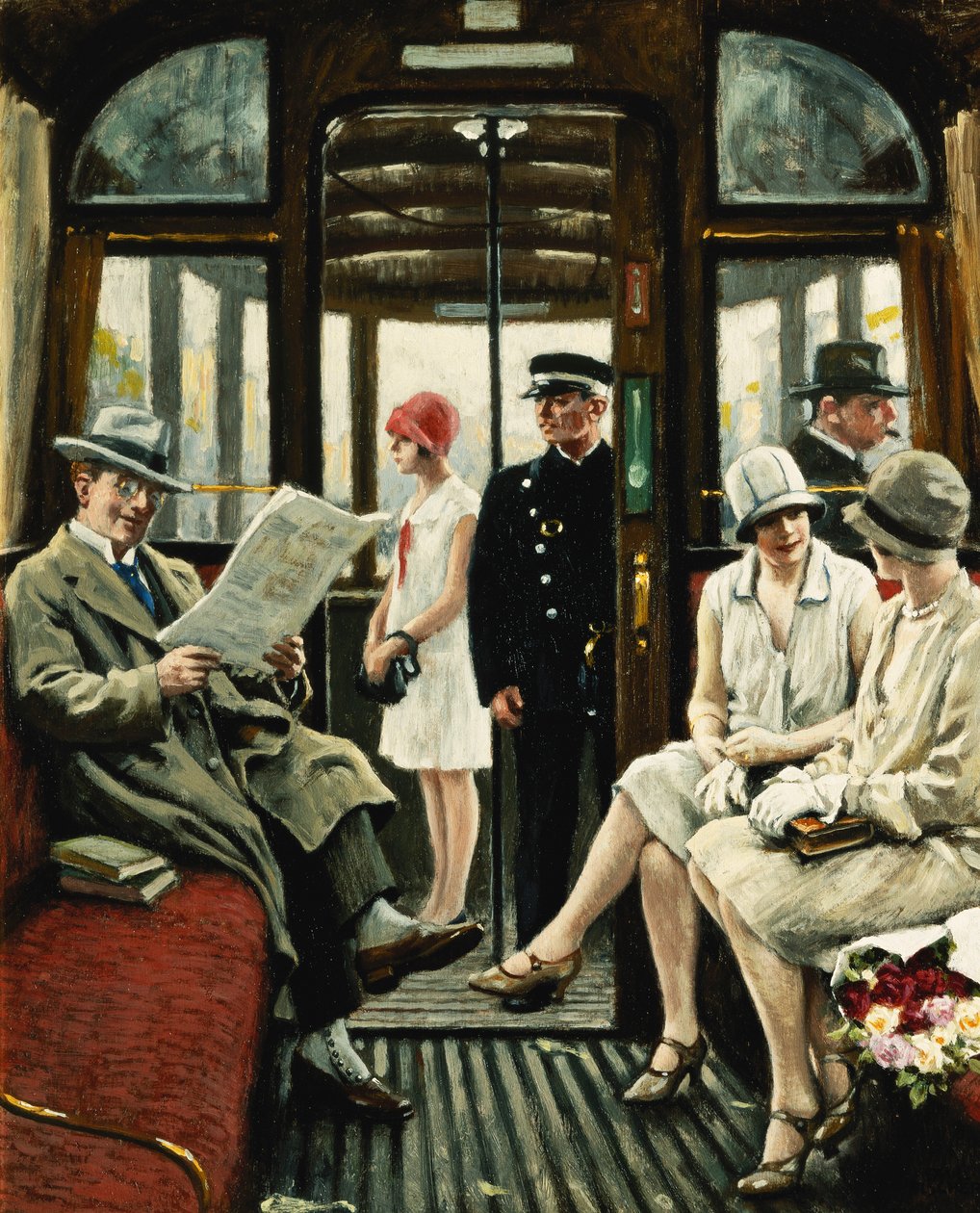 In der Straßenbahn von Paul Fischer