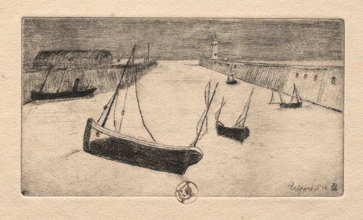 Sechs Radierungen: Tréport, 1895 von Paul Gachet