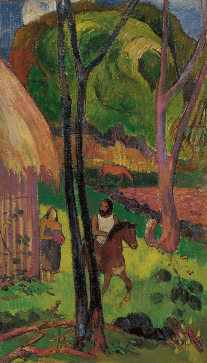 Reiter vor der Hütte, 1902 von Paul Gauguin