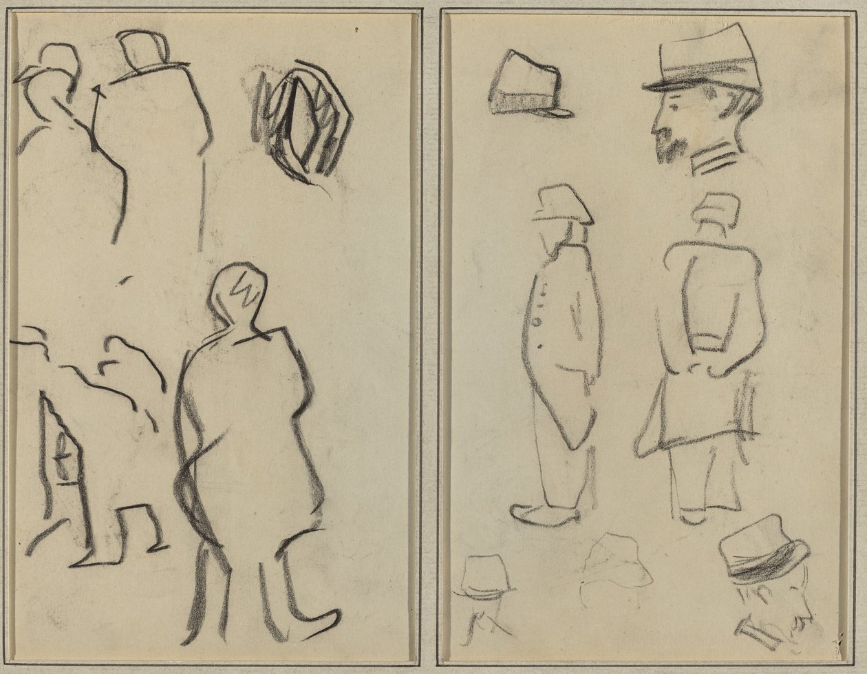 Figurenstudien; Studien von Soldaten (verso) von Paul Gauguin