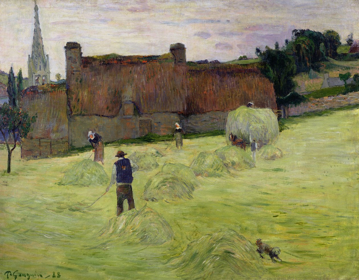 Heuernte in der Bretagne, 1888 von Paul Gauguin