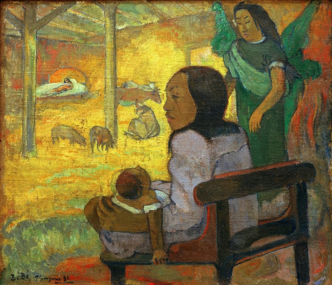 Kleines Kind (Tahitische Weihnacht) von Paul Gauguin