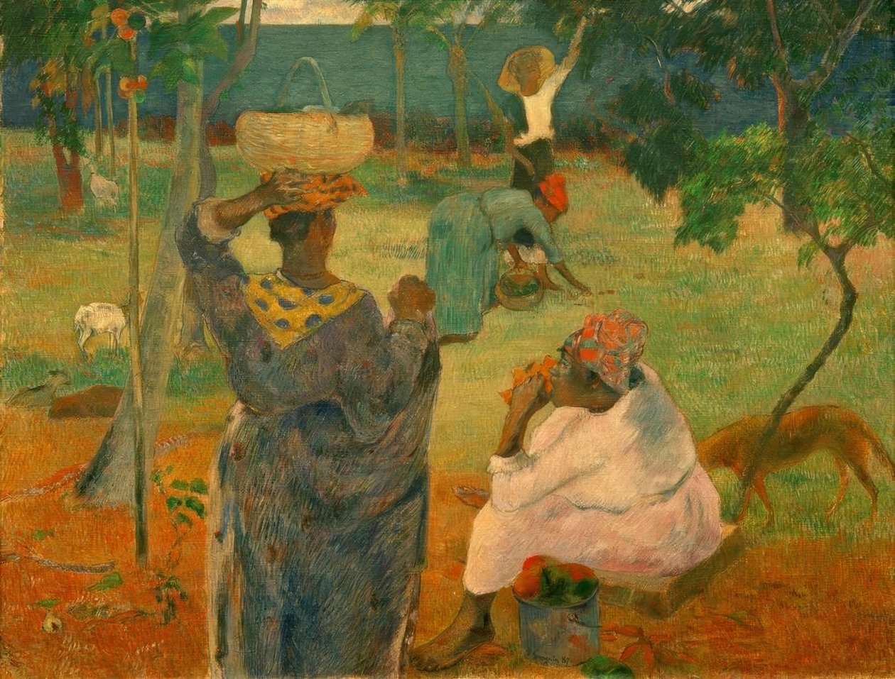 Die Obsternte (oder Die Mangos) von Paul Gauguin