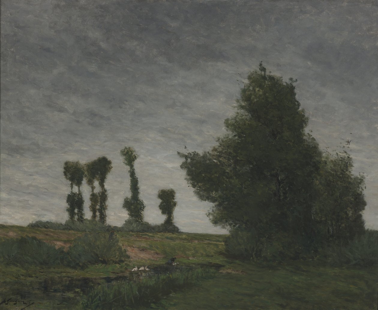 Landschaft mit Pappeln von Paul Gauguin