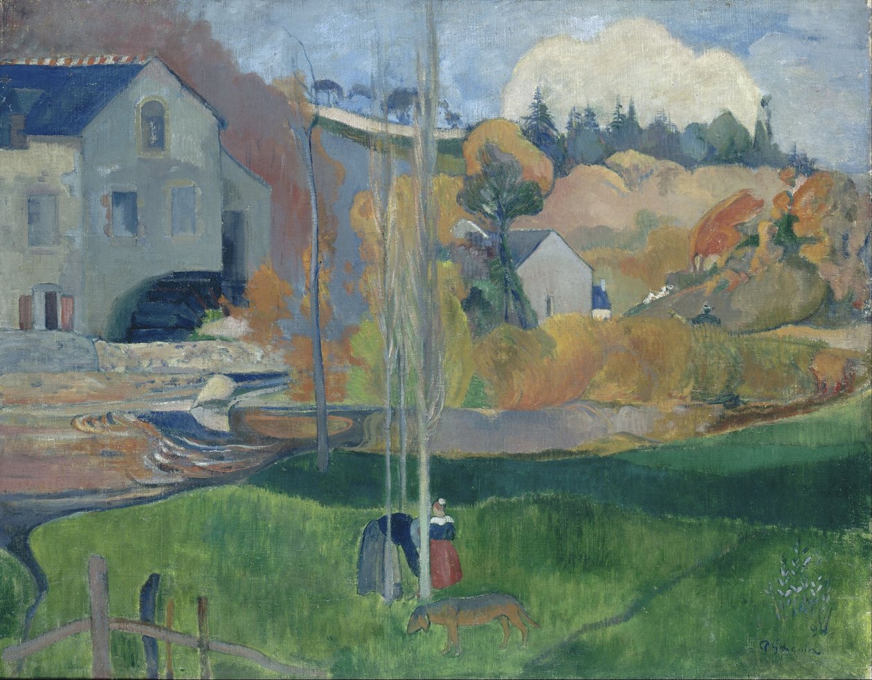 Landschaft in der Bretagne. Die David-Mühle von Paul Gauguin