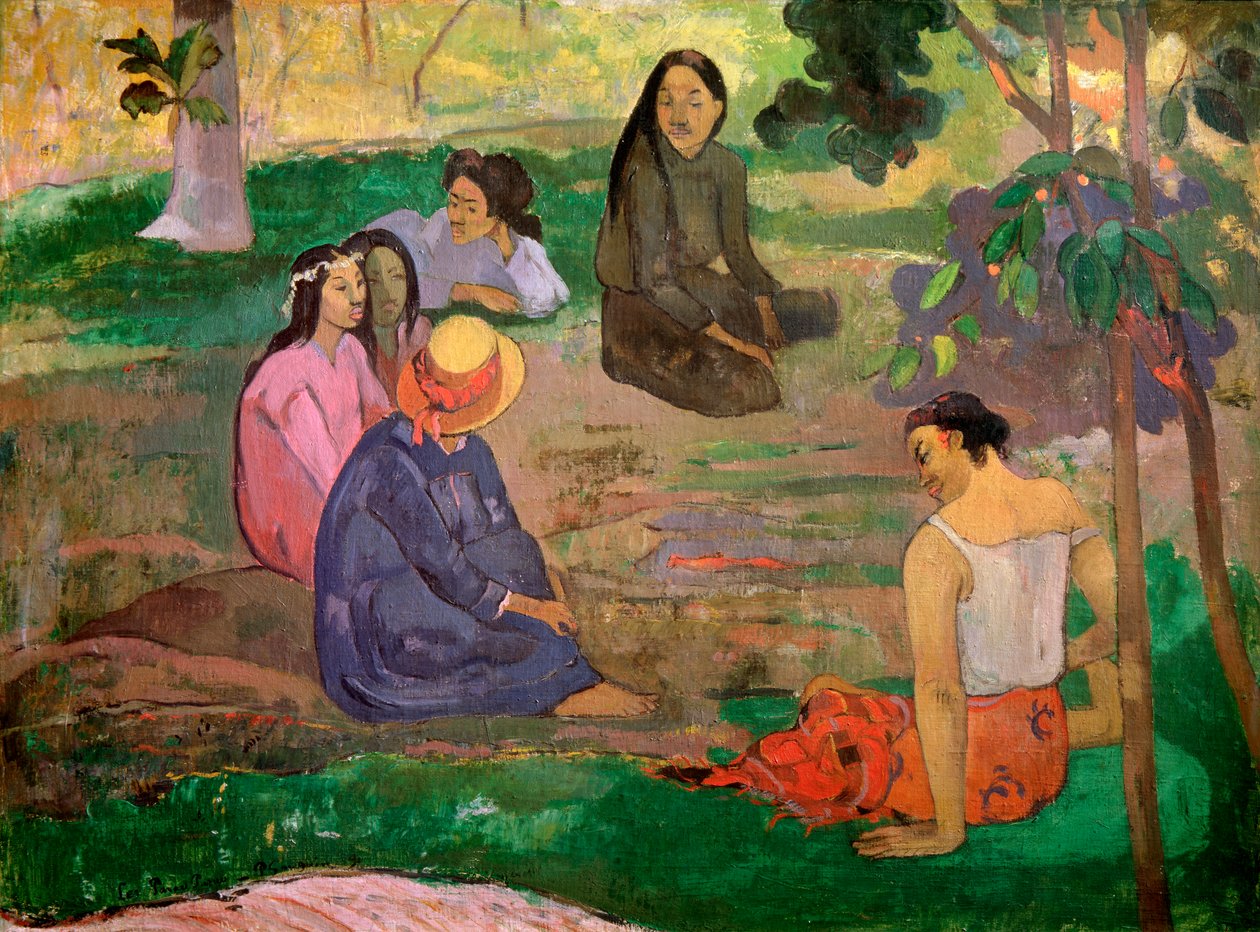 Les Parau Parau Gespräch, 1891 von Paul Gauguin