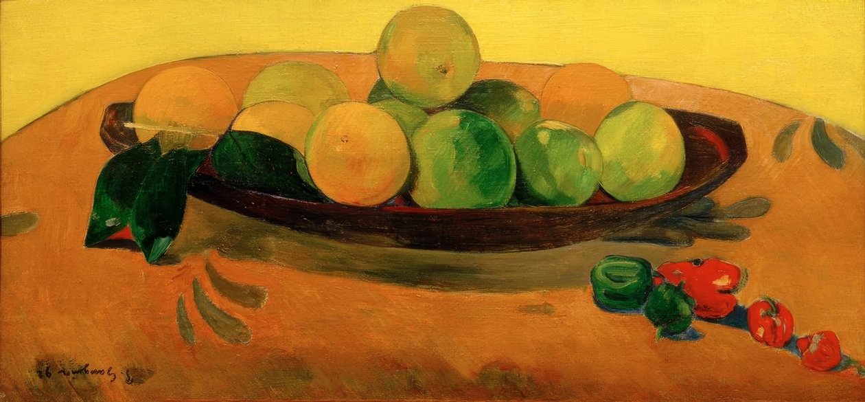 Stillleben mit Früchten und Paprika von Paul Gauguin