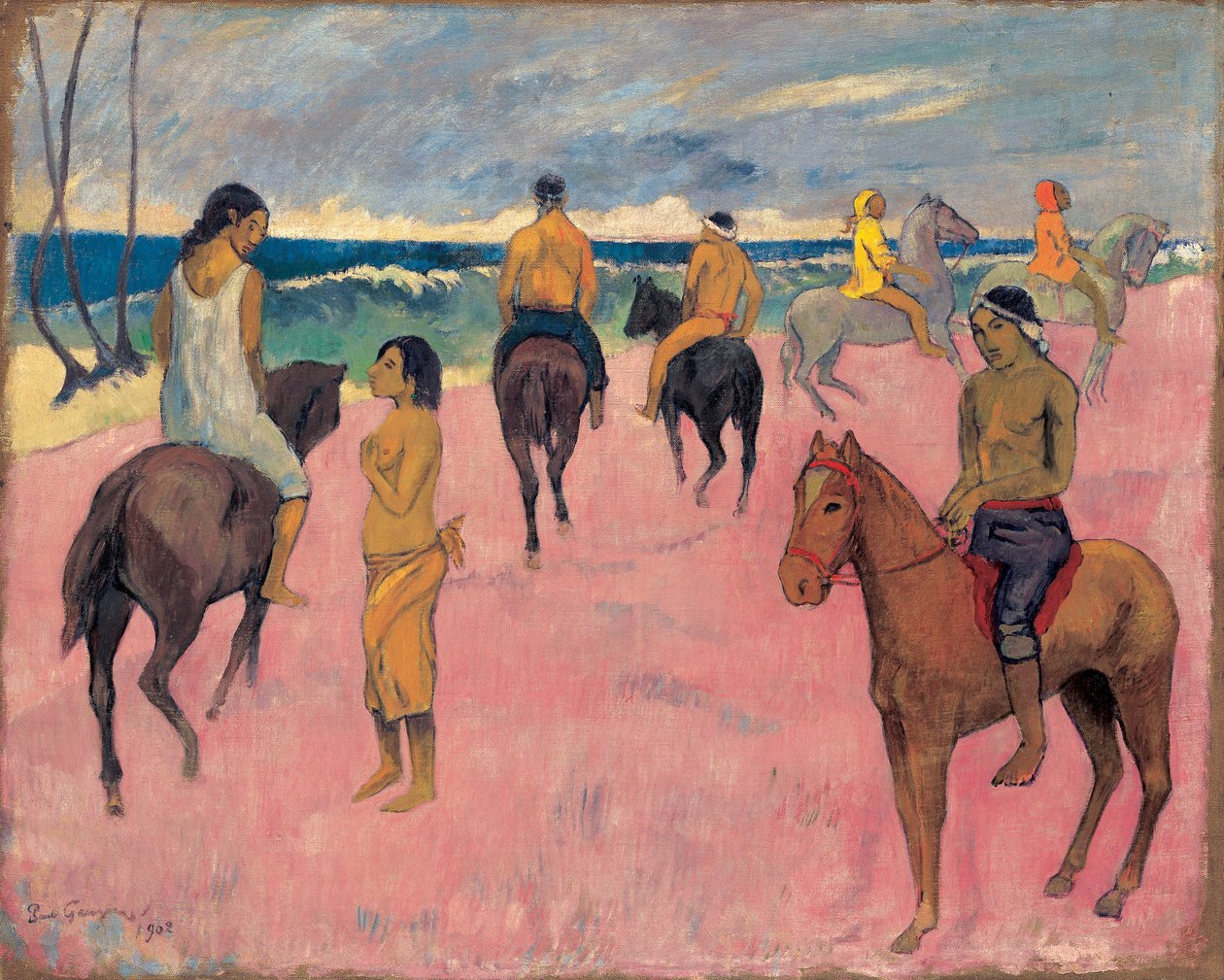 Zu Pferd am Meeresufer II von Paul Gauguin