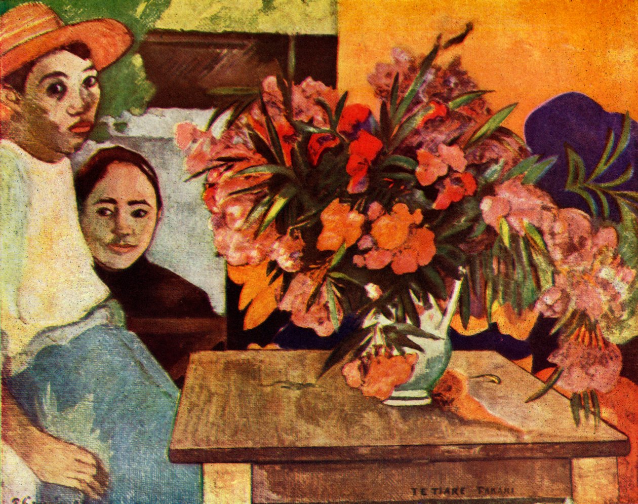 Bauern mit Blumen, 1936 von Paul Gauguin