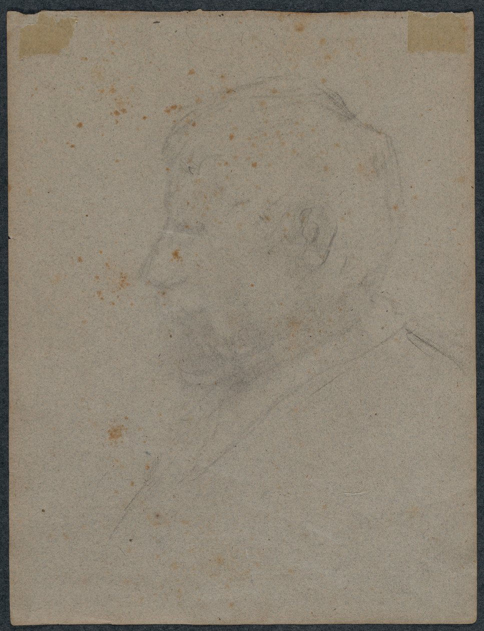 Profilbüste eines Mannes (verso) von Paul Gauguin