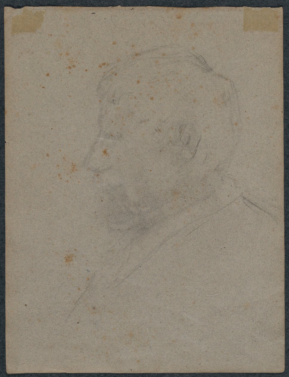 Profilbüste eines Mannes (Rückseite) von Paul Gauguin
