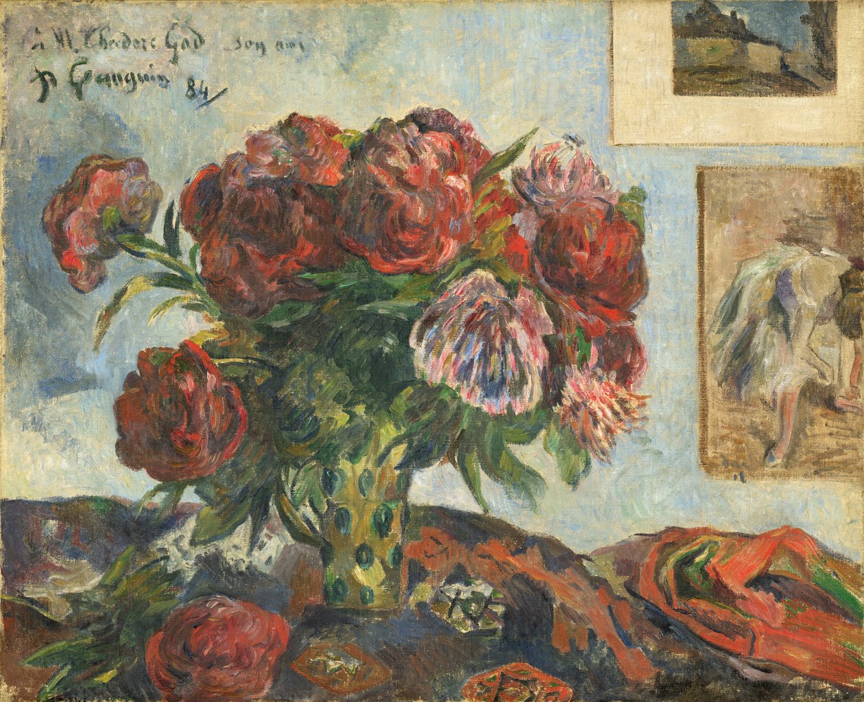 Stillleben mit Pfingstrosen von Paul Gauguin