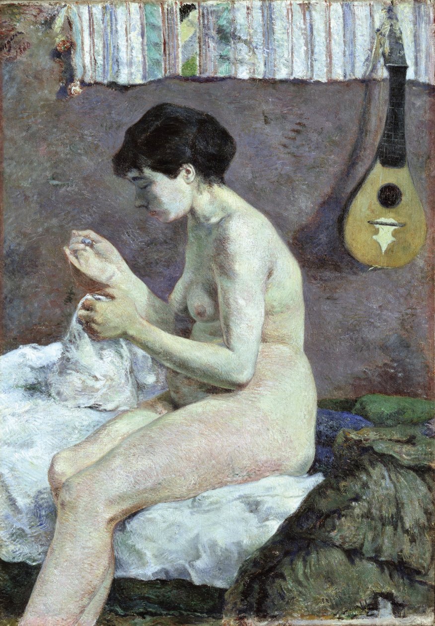 Studie eines Aktes Suzanne beim Nähen von Paul Gauguin