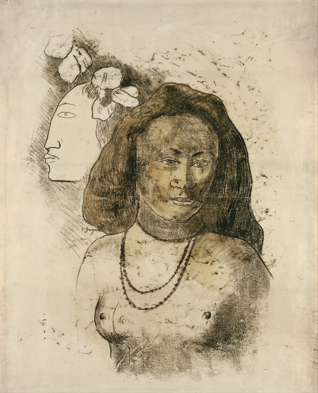 Tahitianische Frau mit bösem Geist L