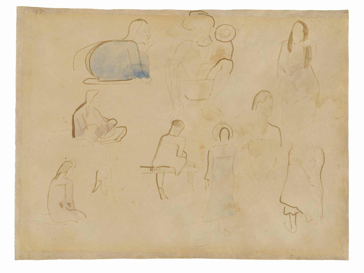 Zehn Studien tahitianischer Figuren von Paul Gauguin