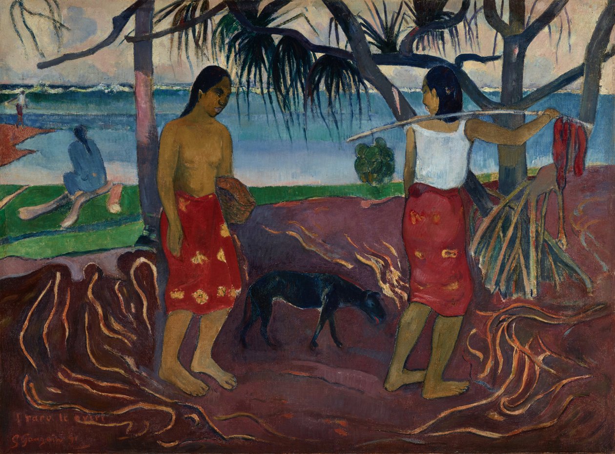 Unter dem Pandanus von Paul Gauguin