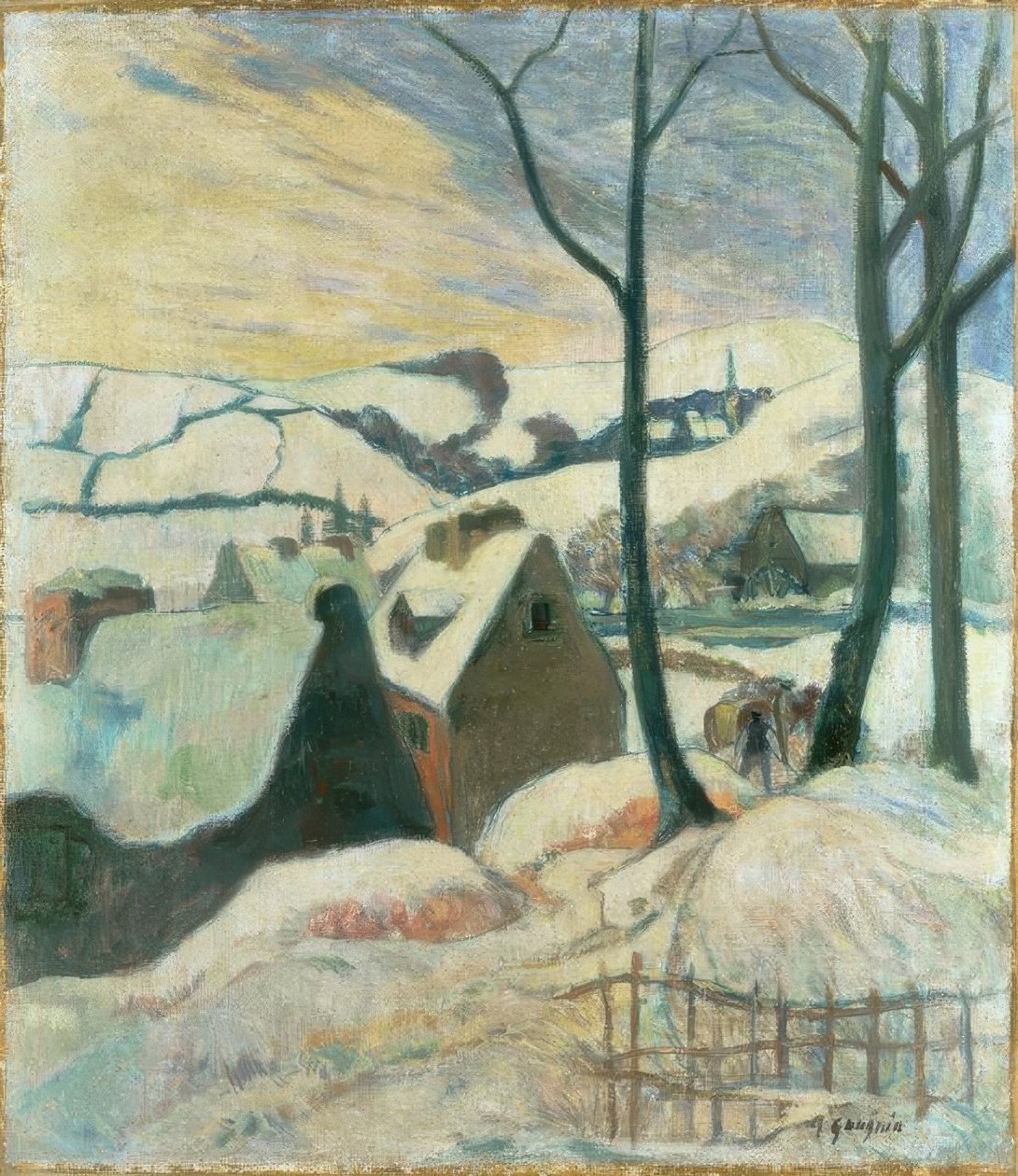 Dorf unter Schnee von Paul Gauguin