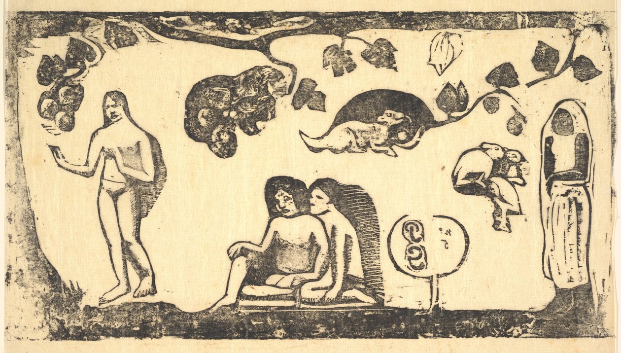 Frauen, Tiere und Laub, 1898 von Paul Gauguin