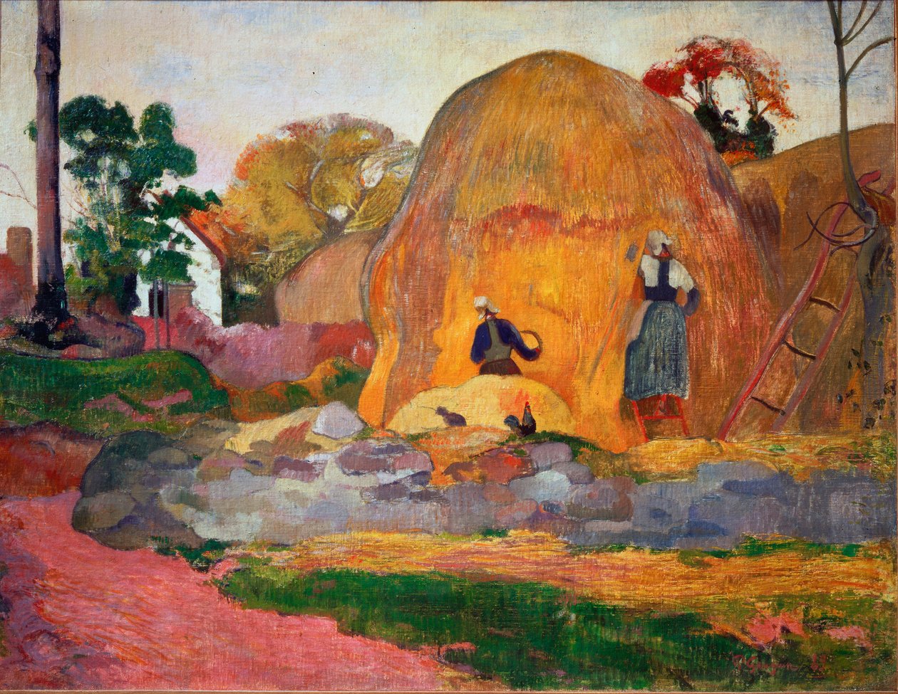 Gelbe Heuhaufen oder Goldene Ernte von Paul Gauguin