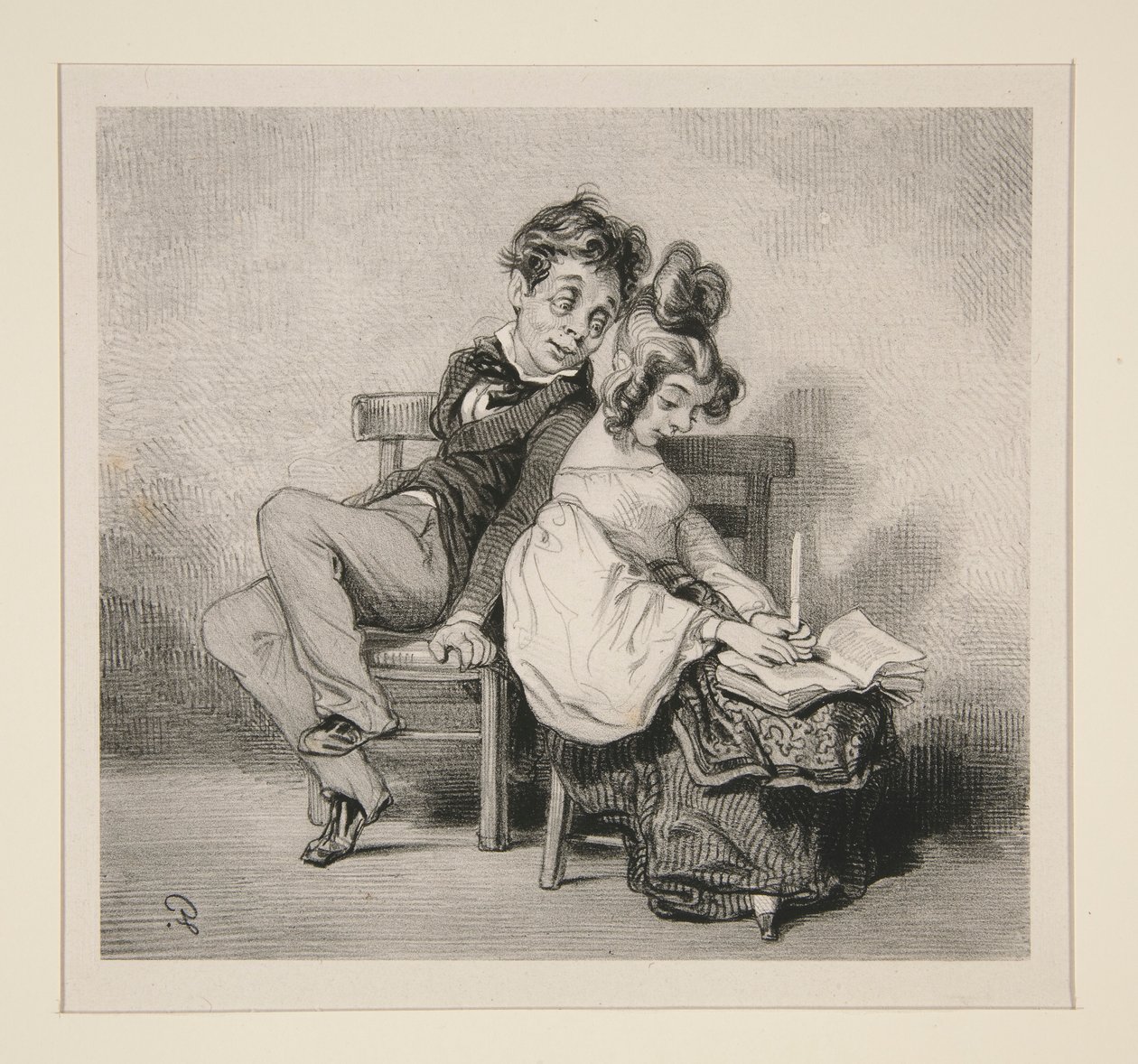 (DOUX ENTRETIEN,) von Paul Gavarni