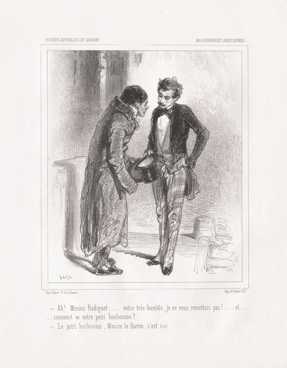 Baliverneries Parisiennes: Ah! Monsieur Radiguet von Paul Gavarni