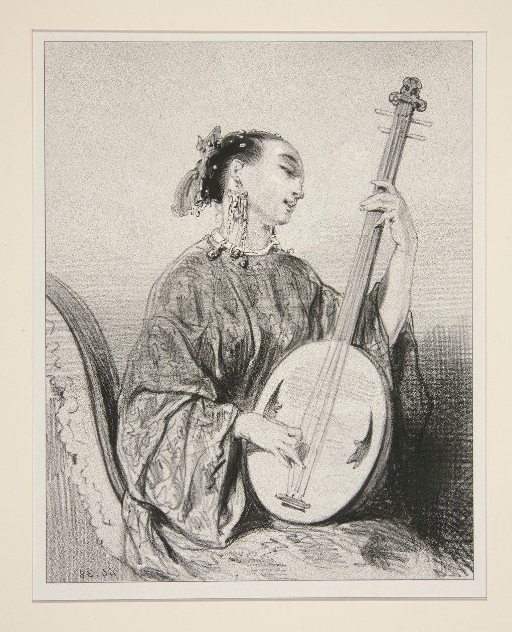 Chinesische Sängerin von Paul Gavarni