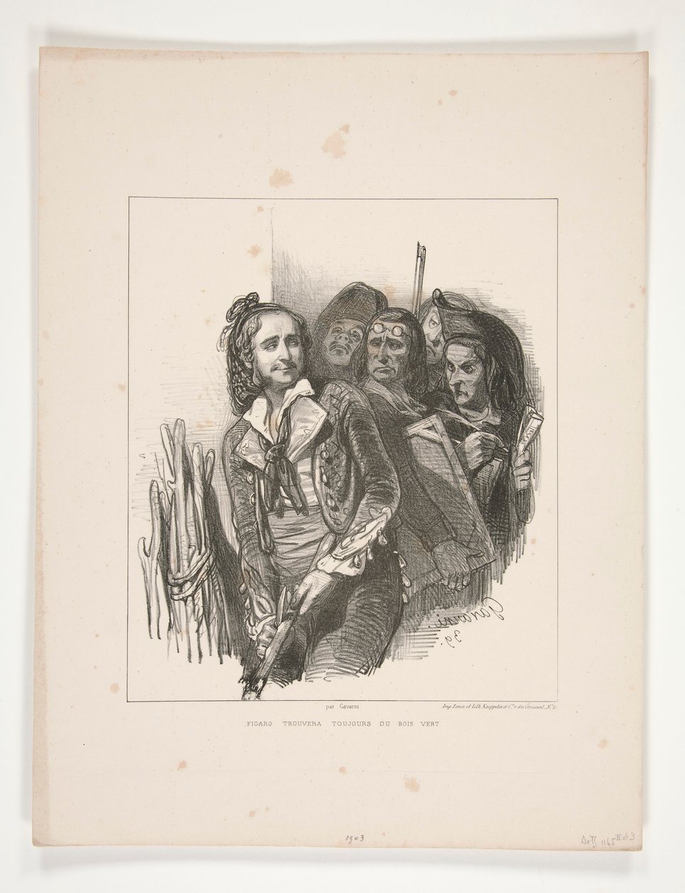 Figaro wird immer grünes Holz finden. von Paul Gavarni