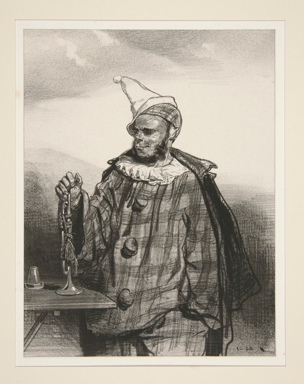 LA TROMPETTE DE PAILLASSE. von Paul Gavarni