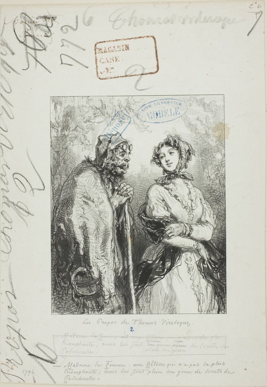 Les-Parents-Terribles Serie: Mrs. Woman is a Majesty von Paul Gavarni