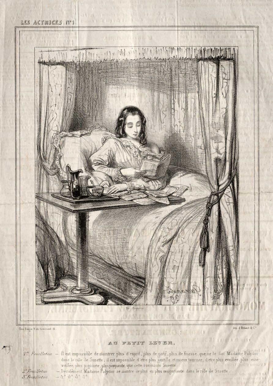 Les Actrices: Au petit lever... von Paul Gavarni