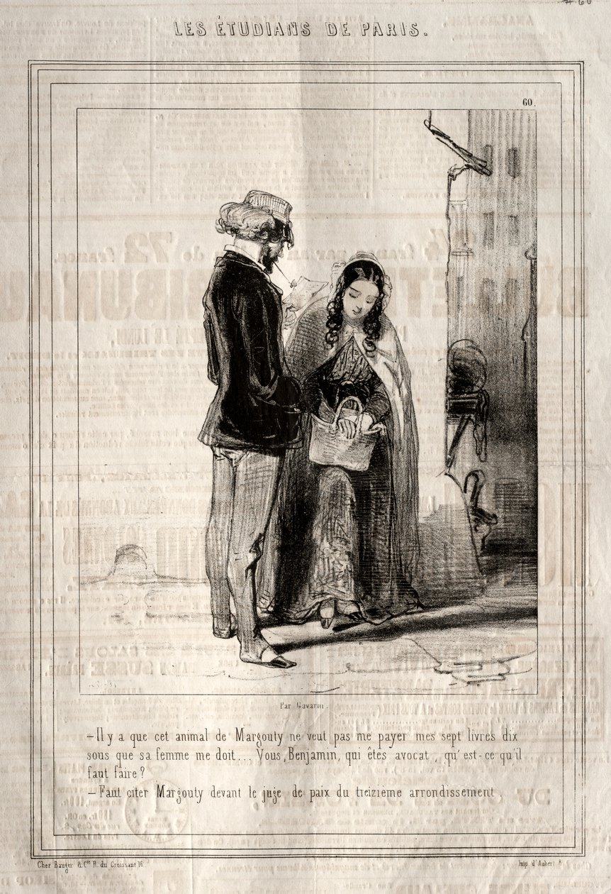 Die Studenten von Paris von Paul Gavarni