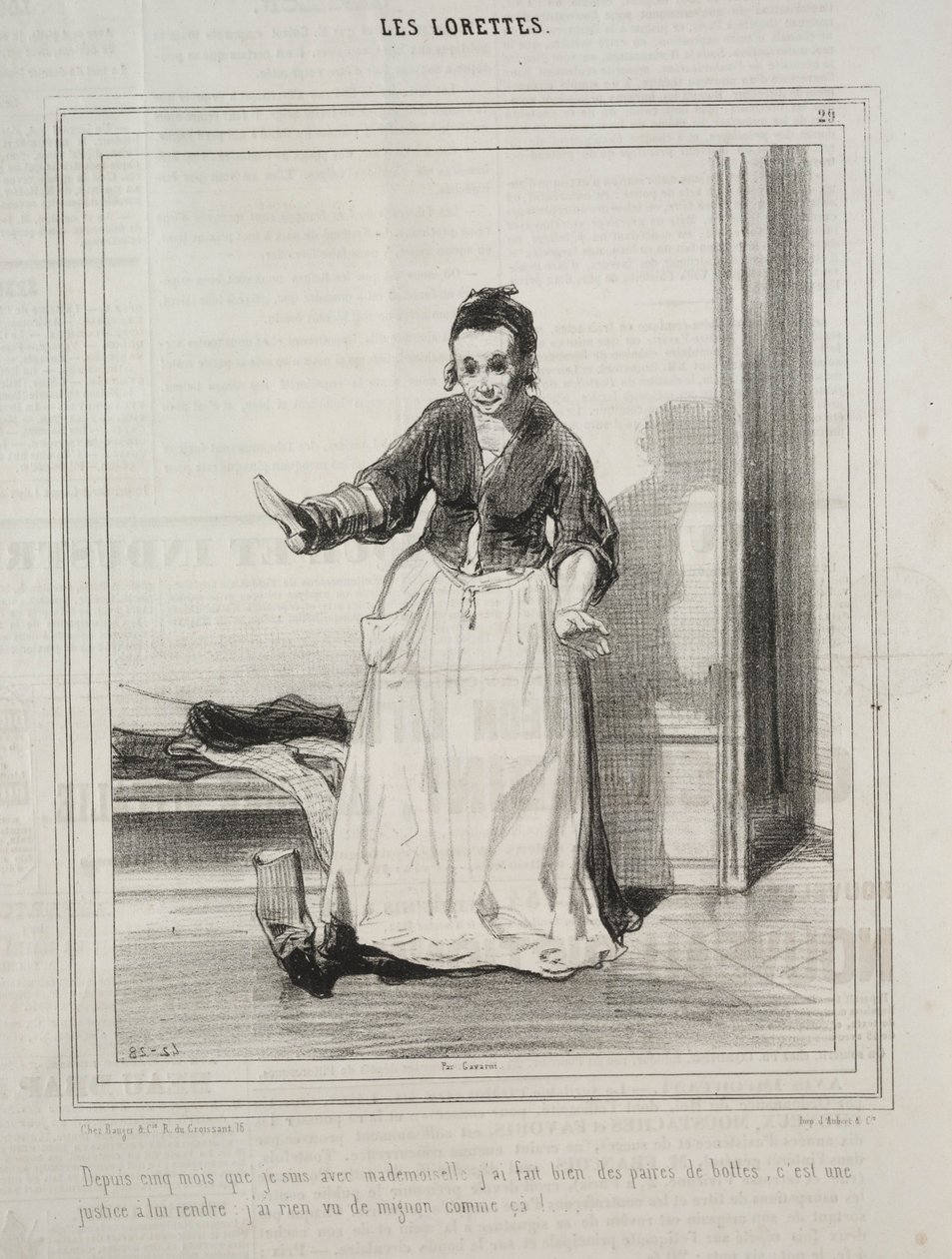 Les Lorettes, 1842 von Paul Gavarni