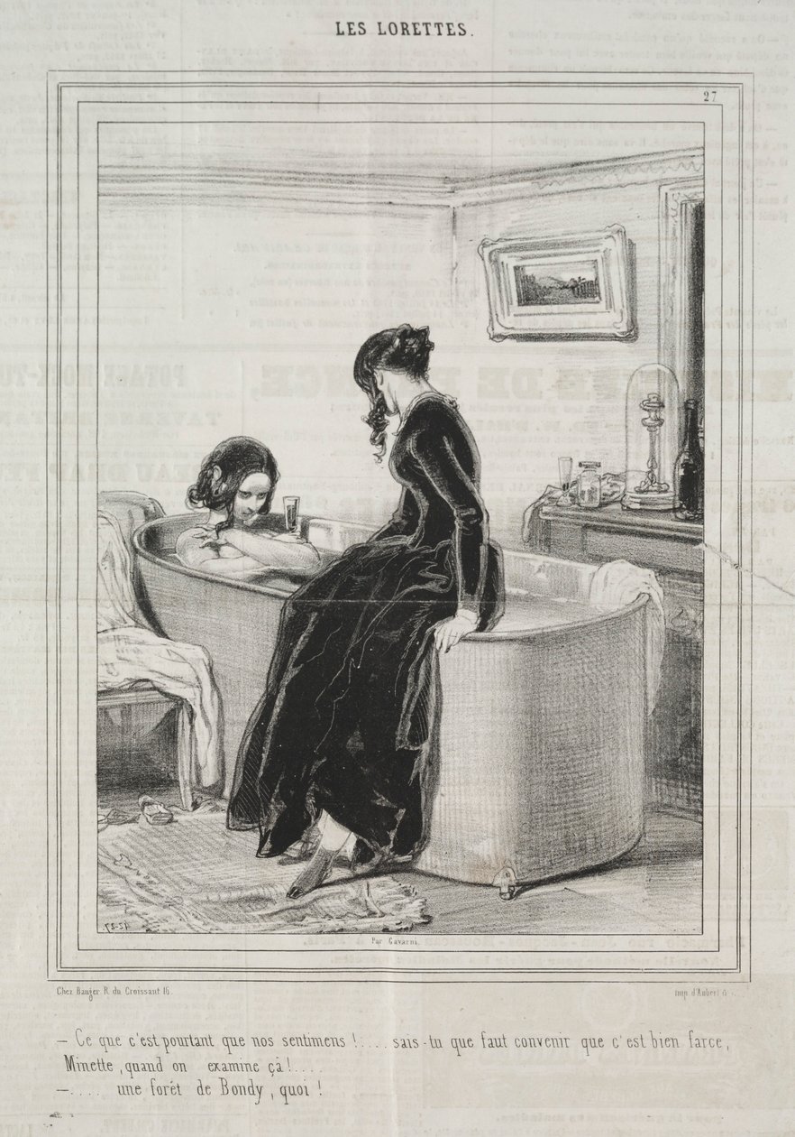 Les Lorettes, 1842 von Paul Gavarni