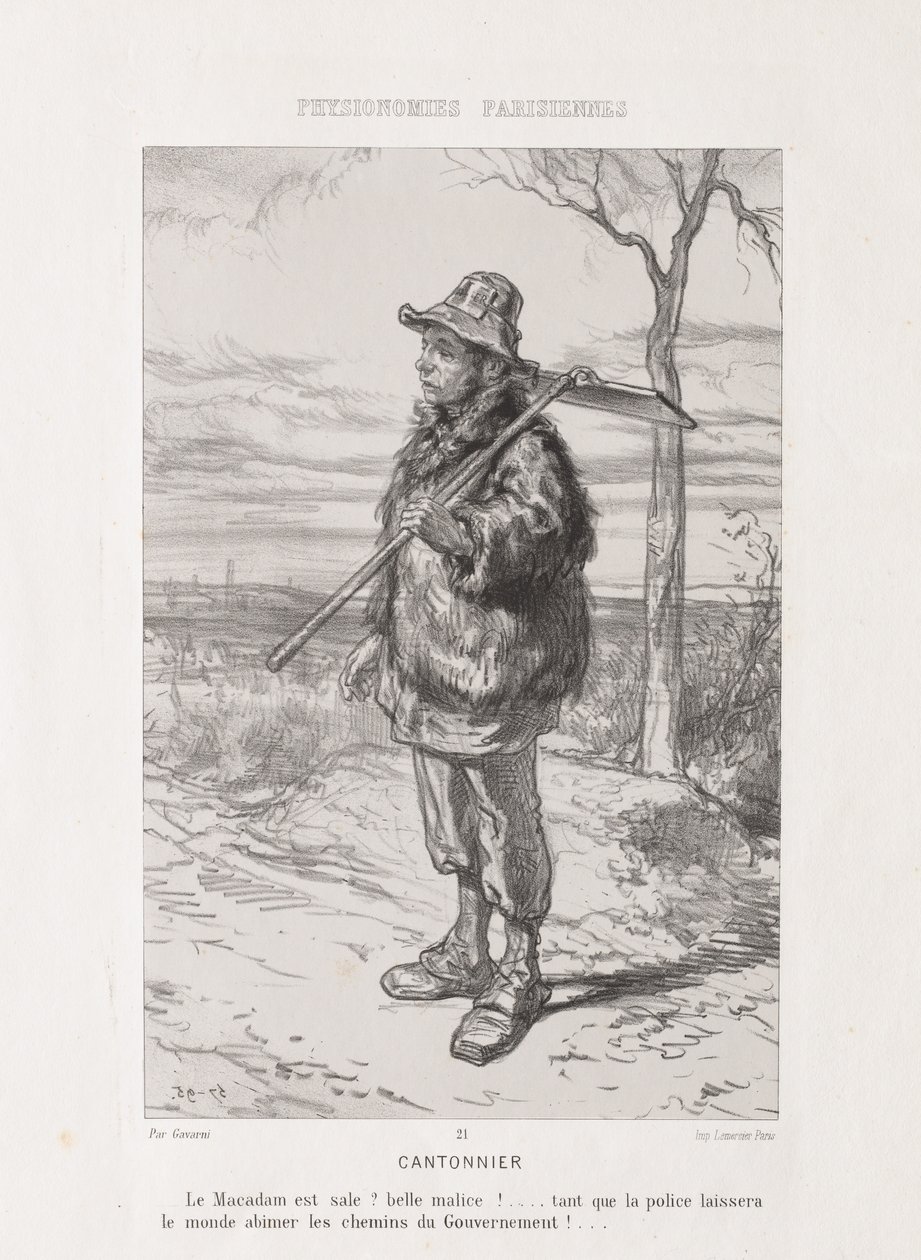 Pariser Physiognomie: Straßenkehrer von Paul Gavarni