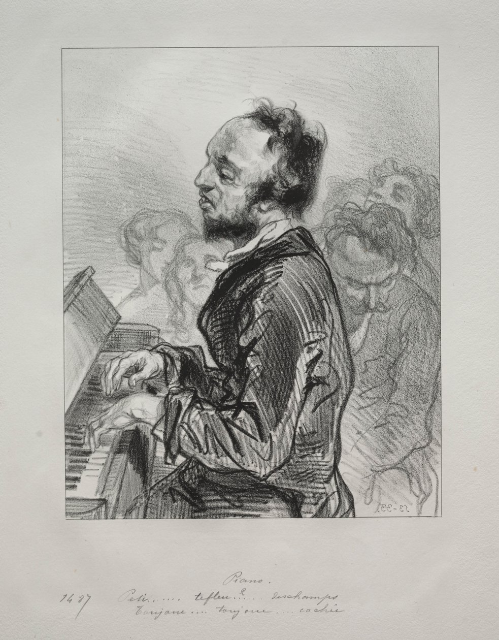 Klavier, 1853 von Paul Gavarni