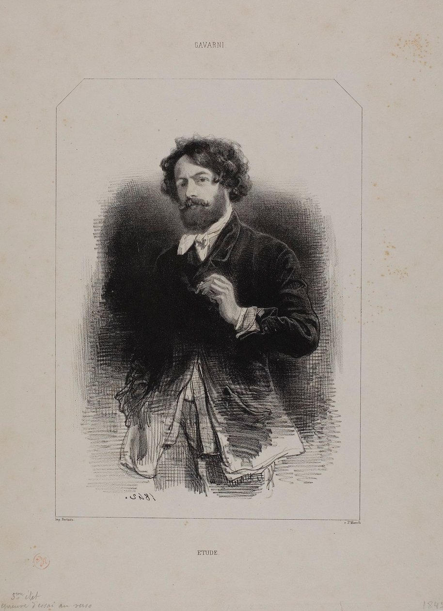 Selbstporträt von Paul Gavarni