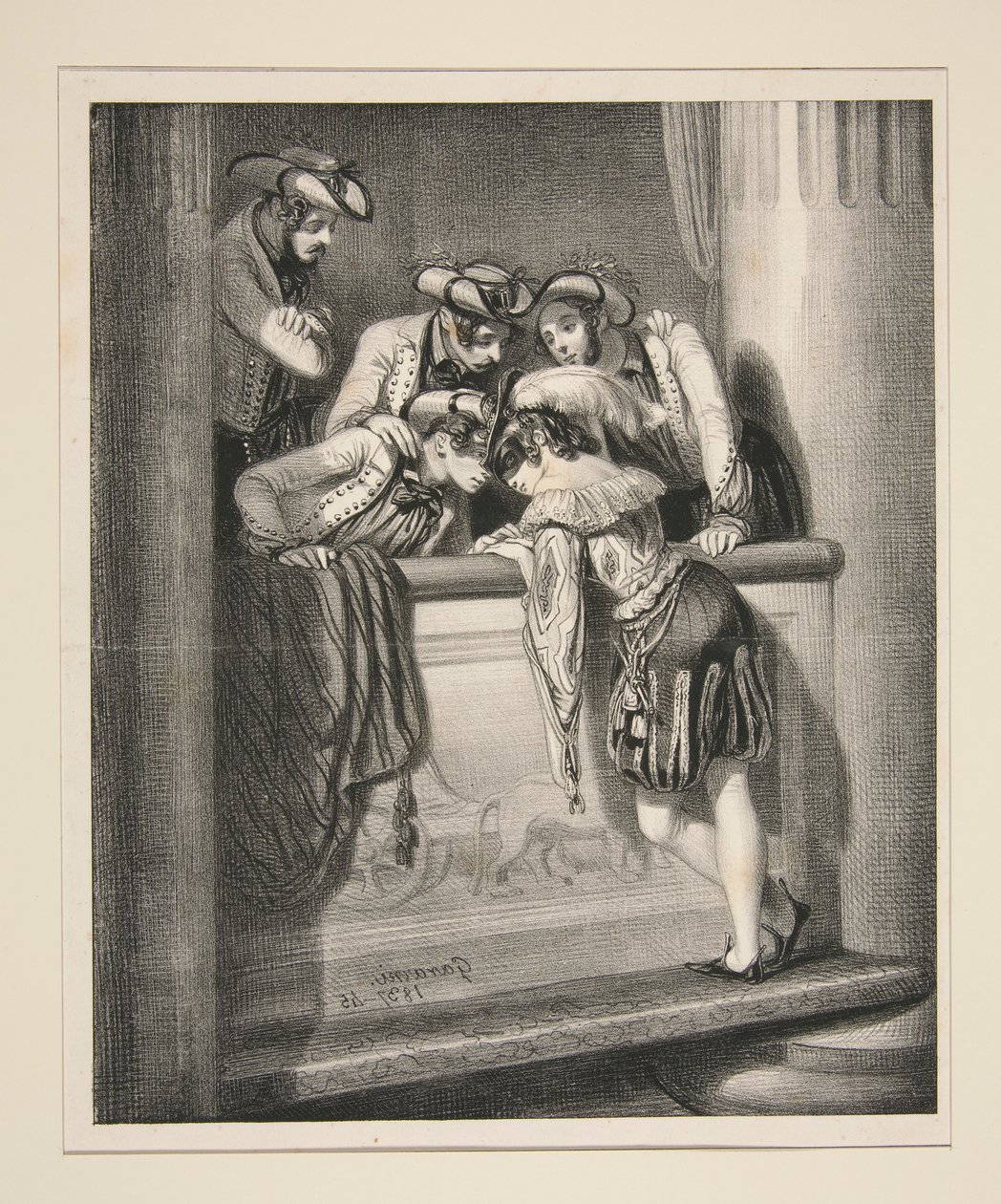 Ein Frühstück, im Morgengrauen. von Paul Gavarni